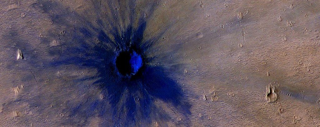 Este es el cráter que dejó un meteoro en la superficie de Marte