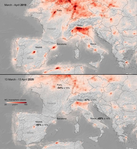 Nitrogen Dioxide Concentrations Over Europe Pillars