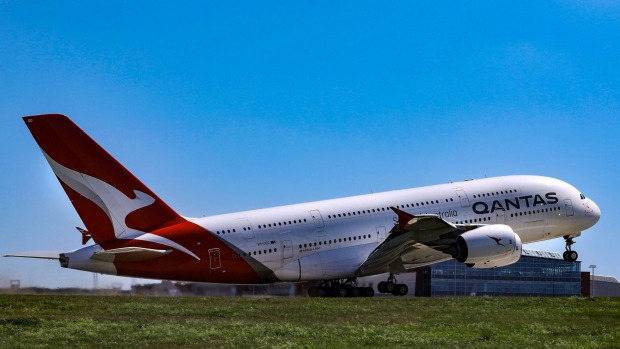 Un Qantas A380 despegó de Dresde el mes pasado después de ser remodelado.