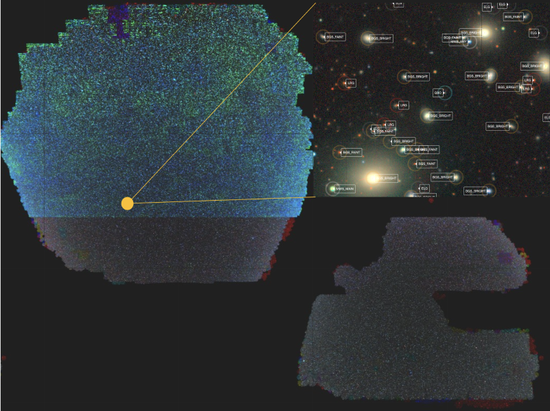 Es nuevo mapa 2D del universo es gigantesco y tiene alrededor de 2.000 millones de objetos