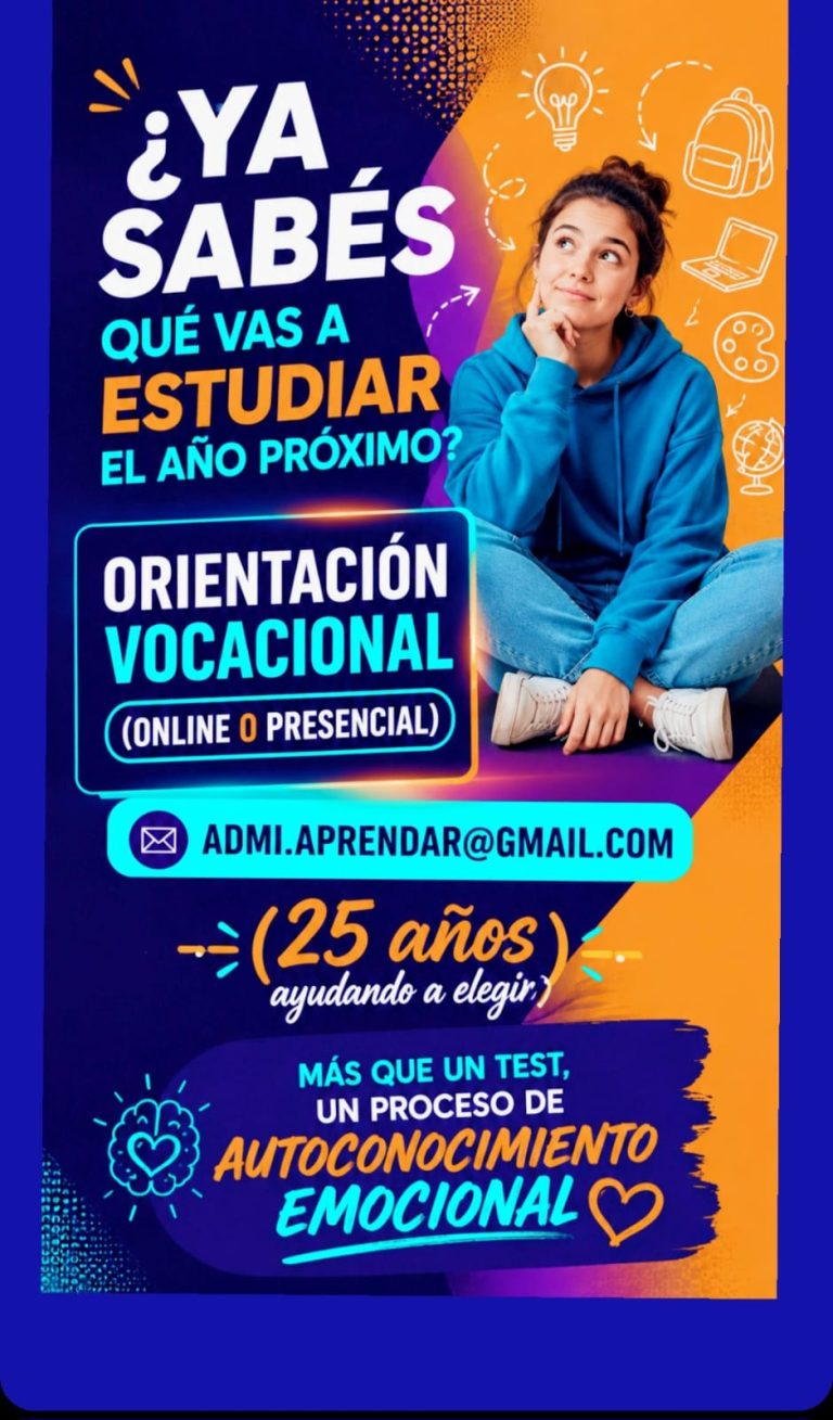 Encuentro gratuito para el próximo 26 de agosto 2026 para Orientación Vocacional