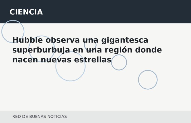 Hubble observa una gigantesca superburbuja en una región donde nacen nuevas estrellas